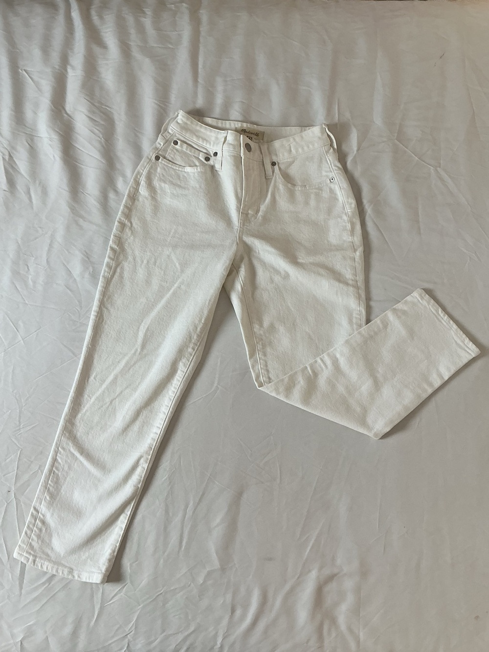 Madewell Straight-Leg White Jeans